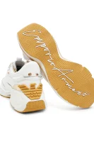 Skórzane sneakersy Emporio Armani biały