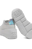 Skórzane sneakersy Casadei biały