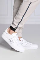 шкіряне кросівки EA7 білий