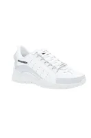 Skórzane sneakersy Dsquared2 biały