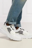 Sneakersy | z dodatkiem skóry Versace Jeans Couture biały