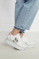 Leather sneakers VELOCITA MAX Karl NFT Lo Lace Karl Lagerfeld white