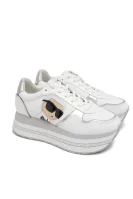 Skórzane sneakersy VELOCITA MAX Karl NFT Lo Lace Karl Lagerfeld biały