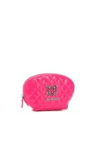 Patent Quilted Cosmetic bag Love Moschino pink