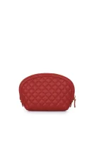 Heart Quilted Cosmetic Bag Love Moschino red