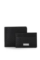 Wallet + Business Card Holder BOSS BLACK black