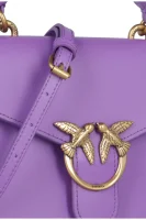 Skórzana torebka na ramię LOVE MINI TOP HANDLE SIMPLY 4 Pinko fioletowy