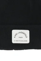 Wełniana czapka Rue St Guillaume Karl Lagerfeld czarny