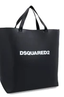 Leather shopper bag Dsquared2 black