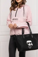 Shopper bag K/Ikonik tote | with addition of leather Karl Lagerfeld black
