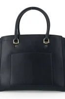 Leather satchel bag Benning Michael Kors navy blue