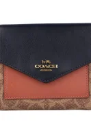 Leather wallet Canvas Coach navy blue