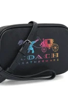 Leather shoulder bag SADIE Coach black