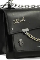 Leather shoulder bag Karl Seven Pins Karl Lagerfeld black