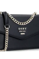 Leather messenger bag WHITNEY DKNY black