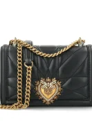 Skórzana torebka na ramię Dolce & Gabbana czarny