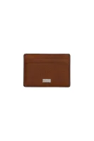 Leather card holder + banknote clip Crosstown C Money BOSS BLACK brown