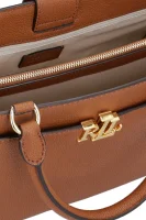 Leather satchel bag LAINE 33 LAUREN RALPH LAUREN brown