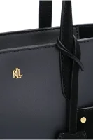 Leather satchel bag CARLYLE LAUREN RALPH LAUREN black