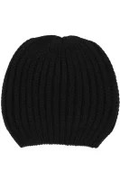 Wełniana czapka Emporio Armani czarny