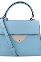 Leather messenger bag B14 Coccinelle baby blue