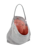 Leather hobo Keyla Suede Coccinelle gray