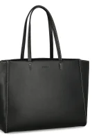 Leather shopper bag Furla black