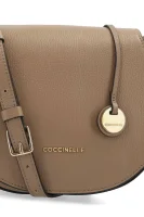 Leather messenger bag Clementine Soft Coccinelle brown