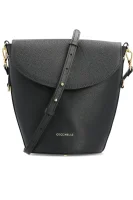 Skórzana torebka na ramię Diana Coccinelle czarny