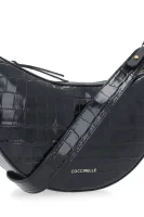 Skórzana torebka na ramię ANAIS Coccinelle czarny