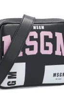 Leather messenger bag MSGM black