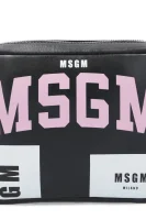 Leather messenger bag MSGM black