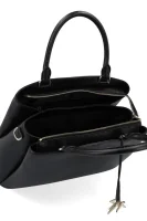 Leather satchel bag DKNY black