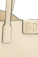 Skórzana torebka na ramię Fama Marella kremowy