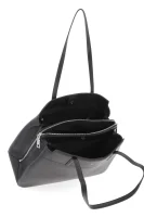 Leather shopper bag BELLAH DKNY black