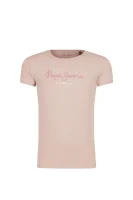 T-shirt HANA GLITTER | Regular Fit Pepe Jeans London powder pink