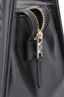 Skórzana torebka na ramię Karl Lagerfeld czarny