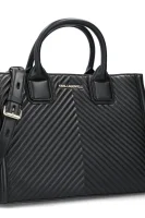 Leather shoulder bag Karl Lagerfeld black