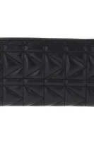 Skórzany portfel Karl Lagerfeld czarny