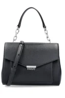 Leather shoulder bag Victoria Top Handle HUGO black
