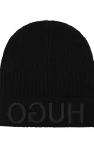 Wełniana czapka HUGO czarny