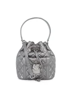 Heart Quilted Bucket Bag Love Moschino silver