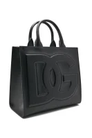 Шкіряний сумка-трапеція DG Logo Bag Dolce & Gabbana чорний