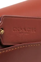 Skórzana torebka na ramię Coach brązowy