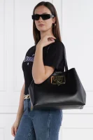 Shopper bag + sachet RANGE B - EYELIKE BUCKLE, SKETCH 03 Chiara Ferragni black