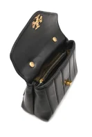 Leather shoulder bag KIRA Small Top TORY BURCH black