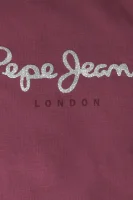 T-shirt HANA GLITTER | Regular Fit Pepe Jeans London claret