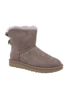 Leather snowboots mini bailey bow II | with addition of wool UGG 	camel	