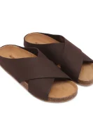 Leather sliders Alohas brown