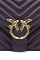 Leather shoulder bag LOVE MINI TOP HANDLE CHEVRON C Pinko violet